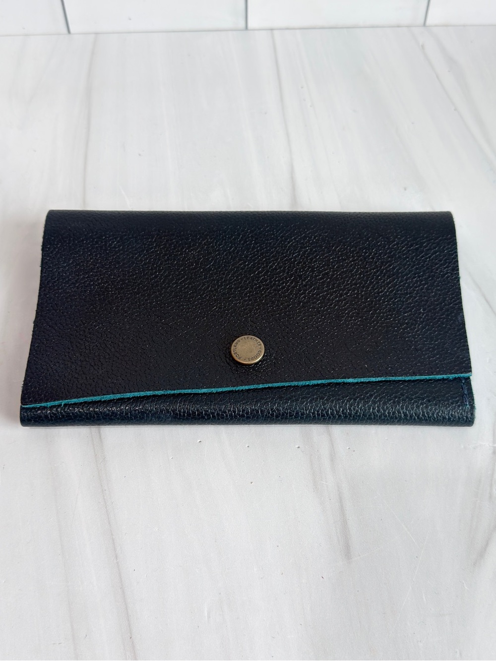PORTLAND LEATHER GOIDA RANCHER WALLET WESTWARD BLUE NEW SLIM COMPACT COLLECTION